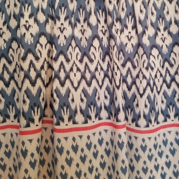 Beachlunchlounge blue white tassel tie neckline flutter sleeve SZ Med - Picture 5 of 5